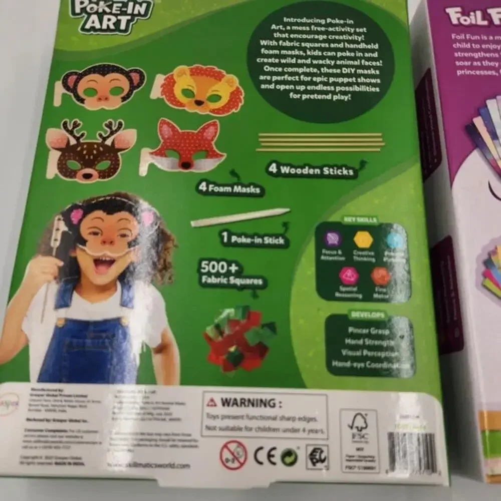 Skillmatics Foil Fun Unicorns and Princesses & Poke In Art Animal Kids Age 4+